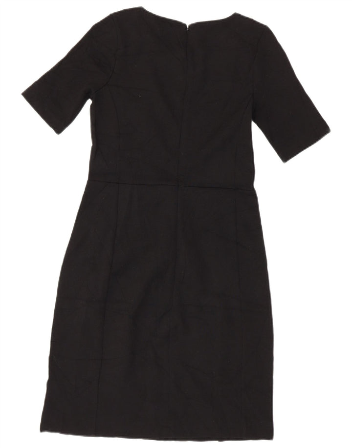 J. CREW Kvinders Skede Kjole US 0 XS Sort Uld