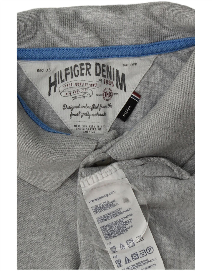 Tommy Hilfiger Herre grafisk poloshirt Medium Grey Flecked Bomuld