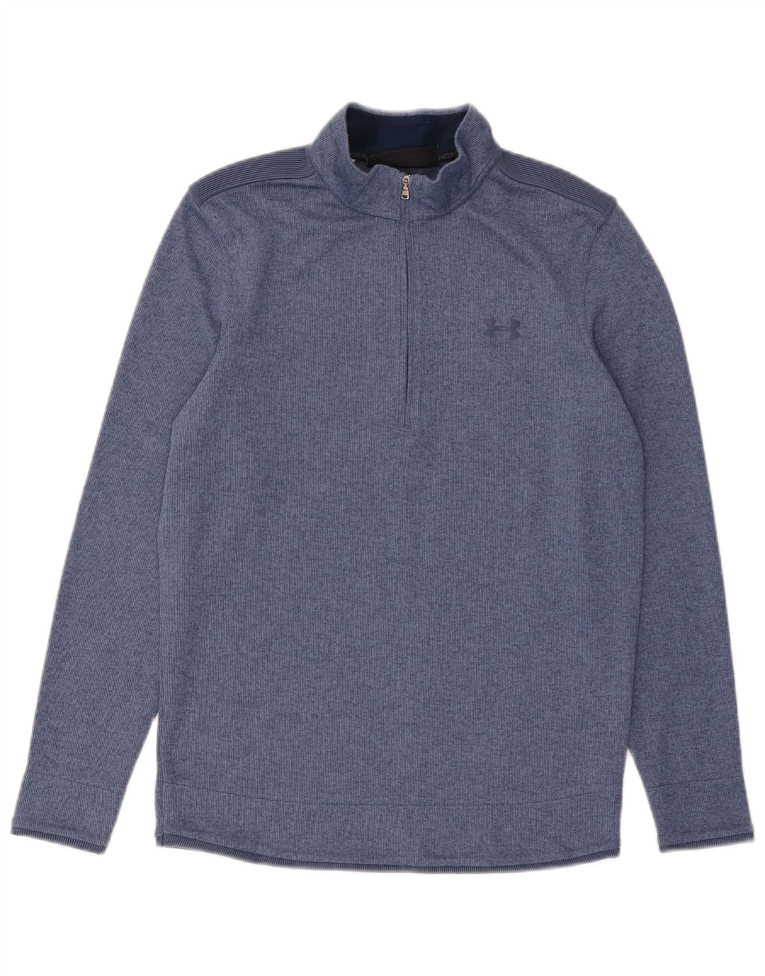 Under Armour Herre Cold Gear Zip Neck Pullover Træningsdragt Top Lille Blå