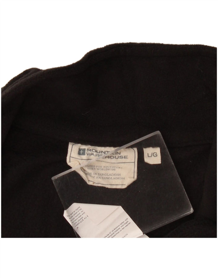 Mountain Warehouse Herre Zip Neck Fleece Jumper Stor Sort Polyester