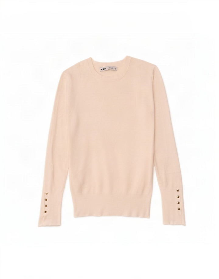 Zara Dame sweater med rund hals DK 10 Small White