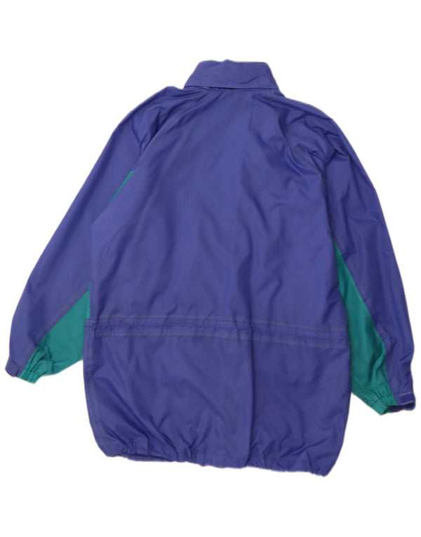 TARGET DRY Mens Hooded Oversized Raincoat UK 36 Small Blue Colourblock