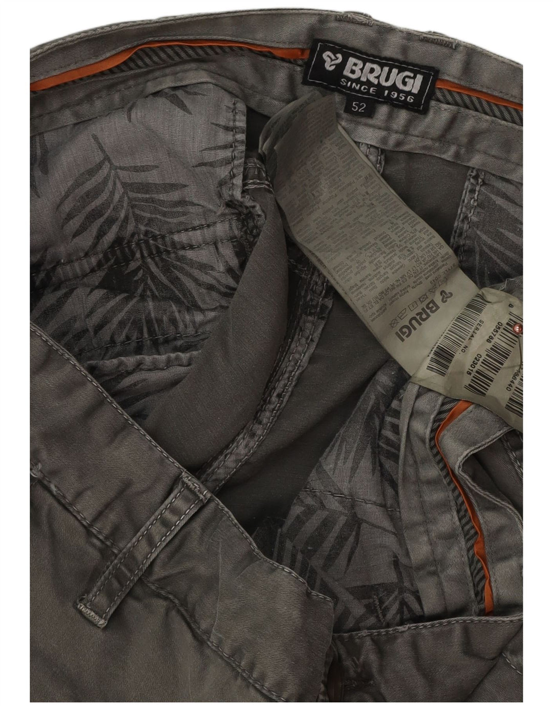Brugi Herre Cargo Shorts IT 52 XL W32 Grå Bomuld
