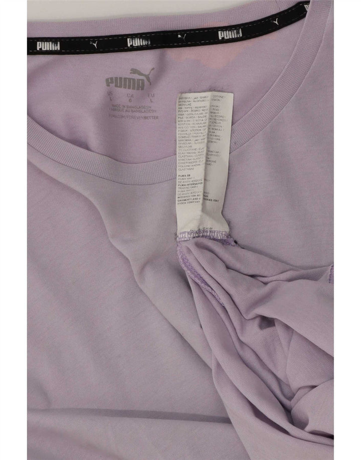 Puma Herre T-Shirt Top Stor Lilla Bomuld