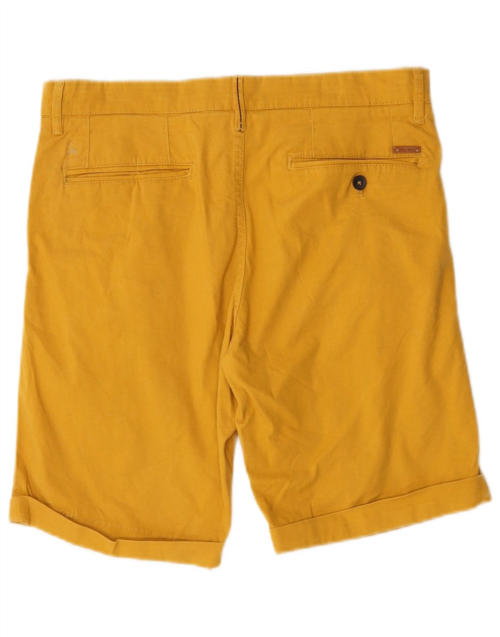 Zara Herre Chino Shorts EU 38 Small W30 Yellow Bomuld