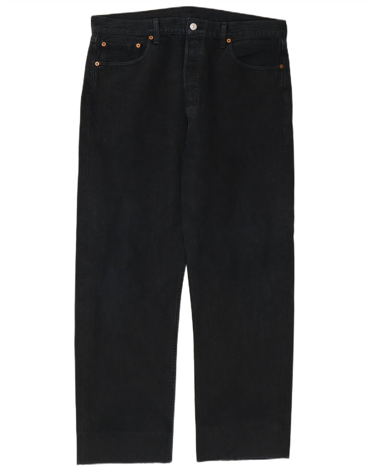Levi's Straight Jeans til mænd W38 L31 Sort bomuld