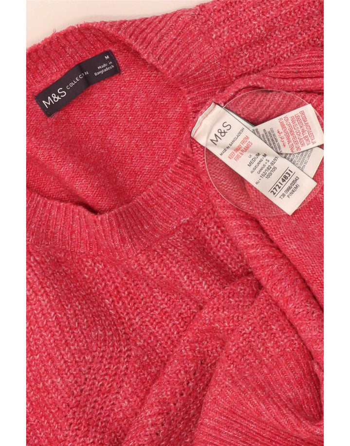 Marks & Spencer Dame sweater med rund hals DK 14 Medium Pink Flecked