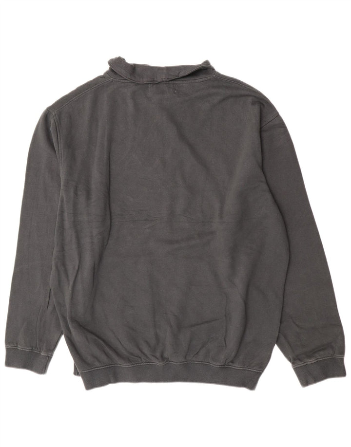 Kappa Herre Polo Neck Sweatshirt Jumper 2XL Grå Bomuld