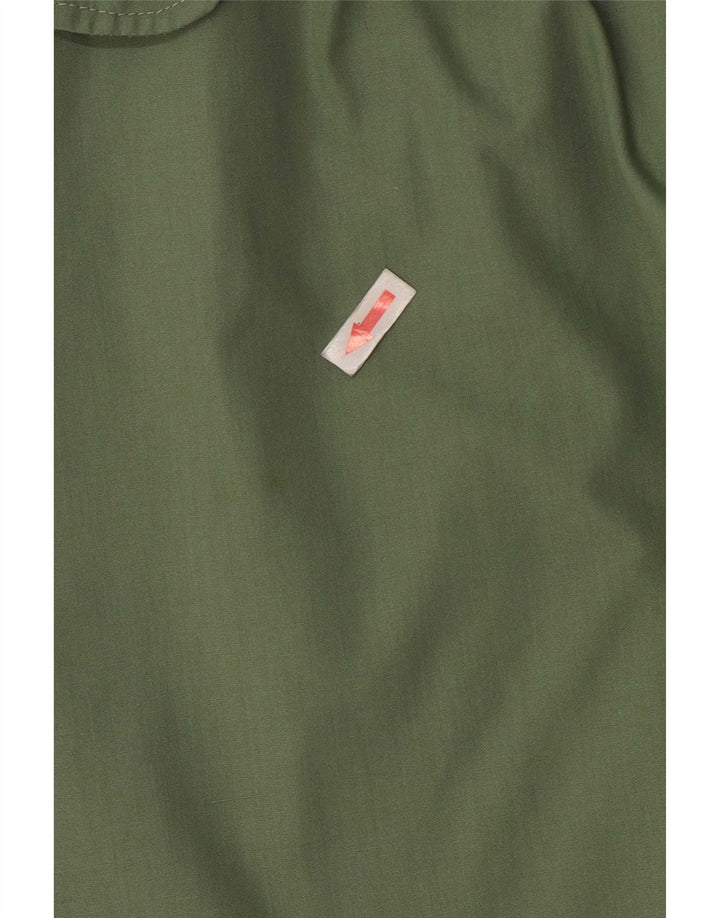 Vintage dame A-line nederdel lille W26 grøn polyester