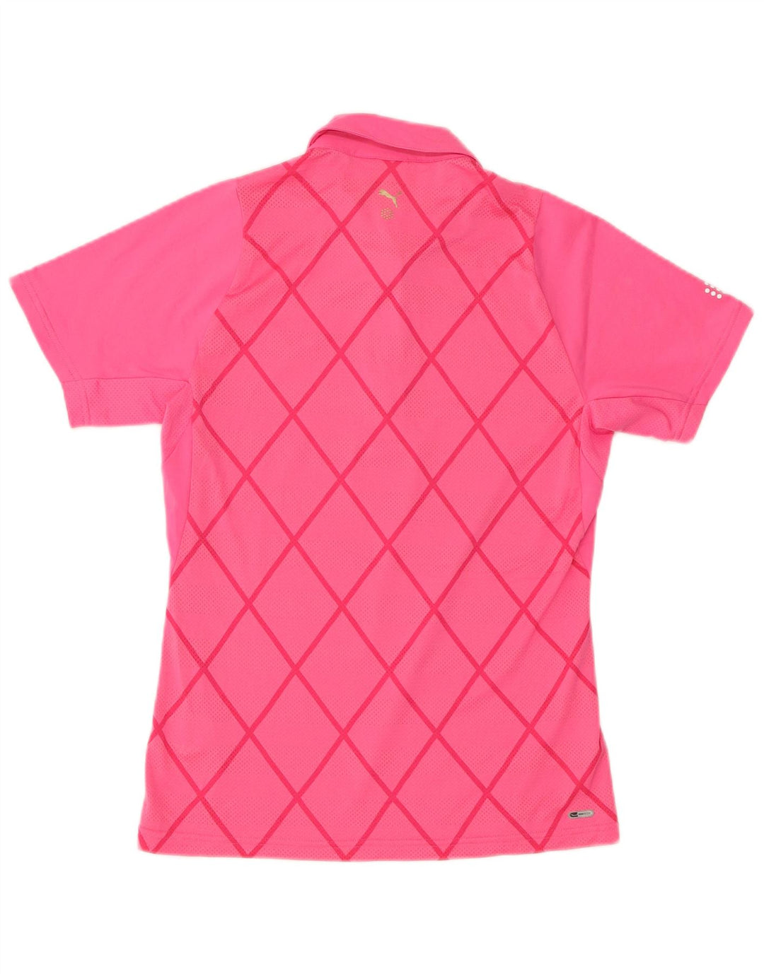 PUMA Dame poloshirt UK 12 Medium Pink Geometrisk Polyester