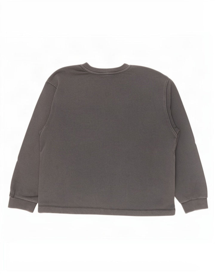Zara Dame Grafisk Oversized Sweatshirt Jumper UK 14 Medium Grey