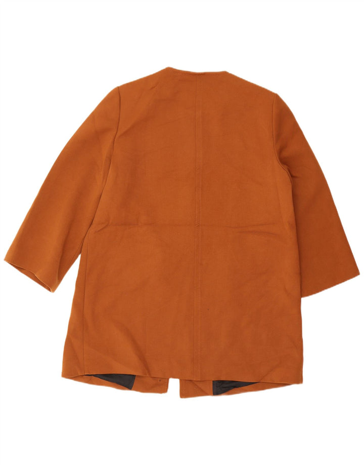 Zara Dame Overfrakke UK 18 XL Brun Polyester