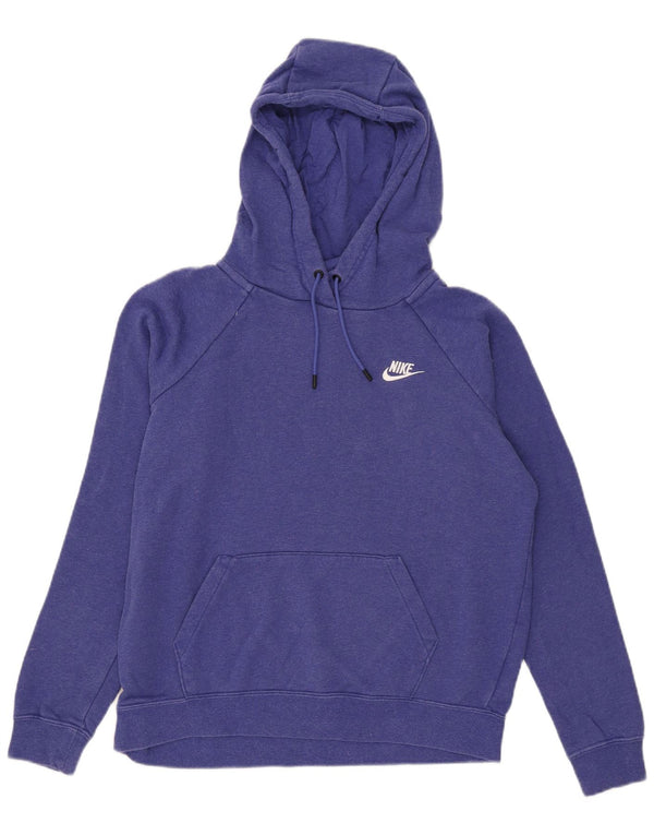 Nike Womens Hoodie Jumper UK 14 Medium Purple Cotton
