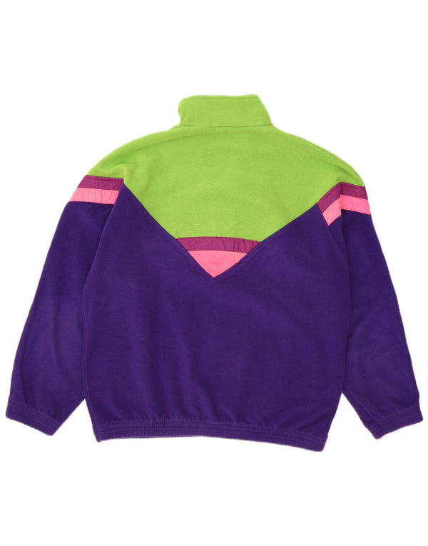 Brugi Herre lynlås-hals Fleece Jumper Medium Lilla Colourblock Polyester