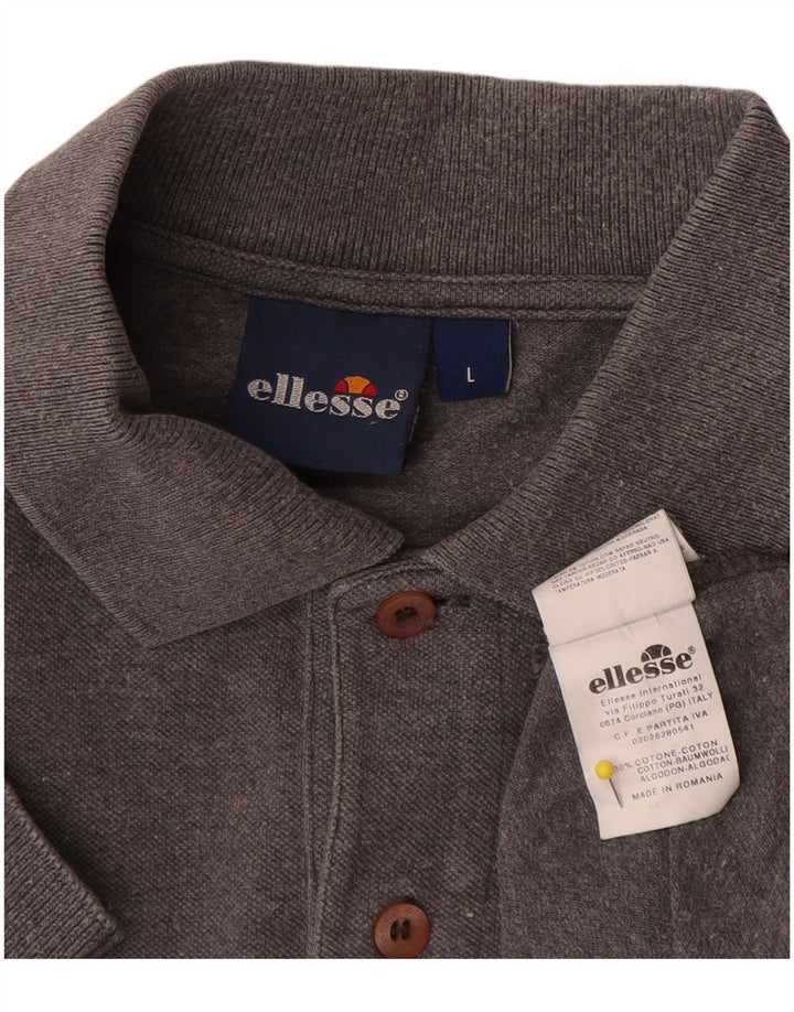 Ellesse Herre Polo Shirt Stor Grå Bomuld