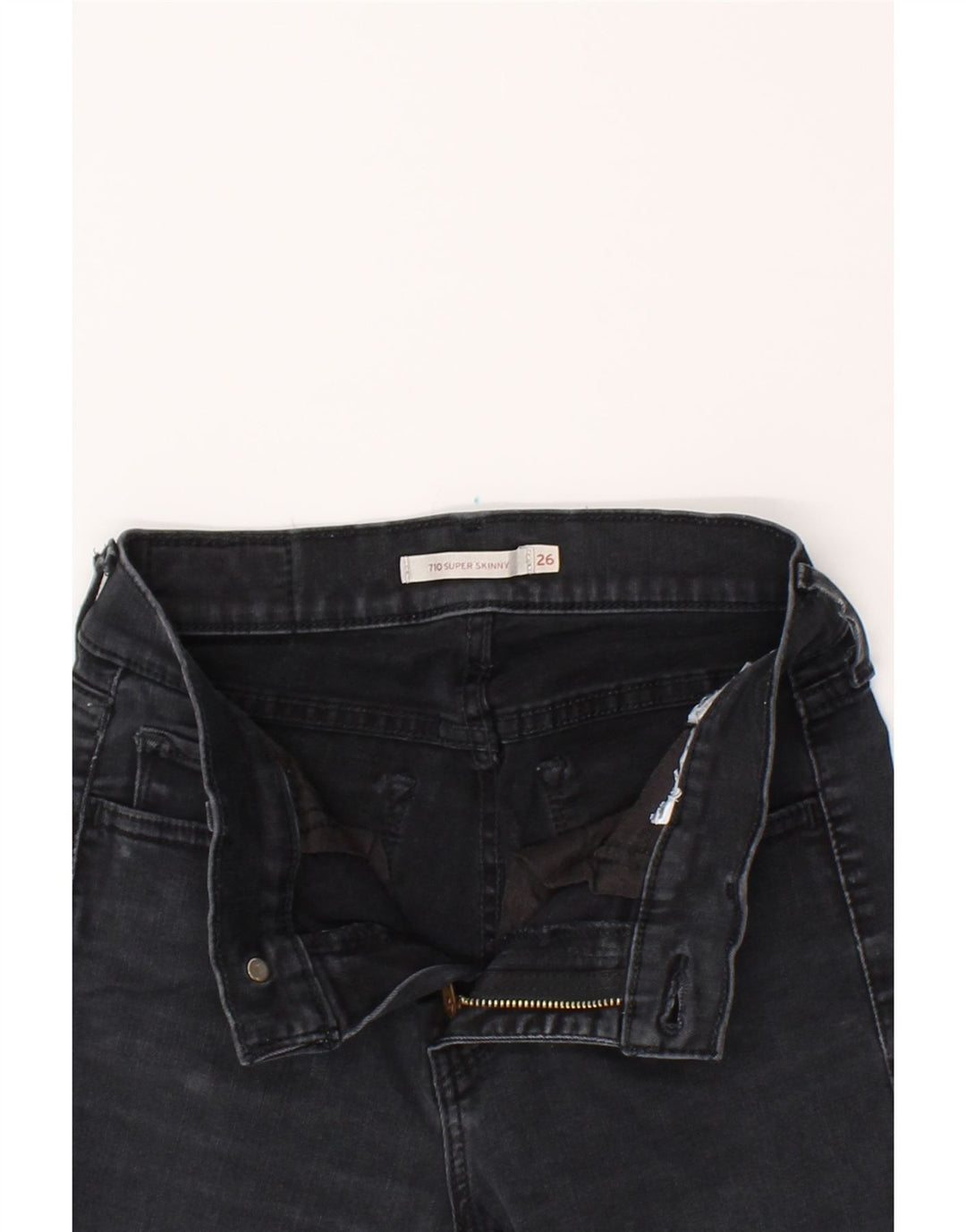 LEVI'S Womens 710 Super Skinny Jeans W26 L27  Grey Cotton Vintage Levi's and Second-Hand Levi's from Messina Hembry 