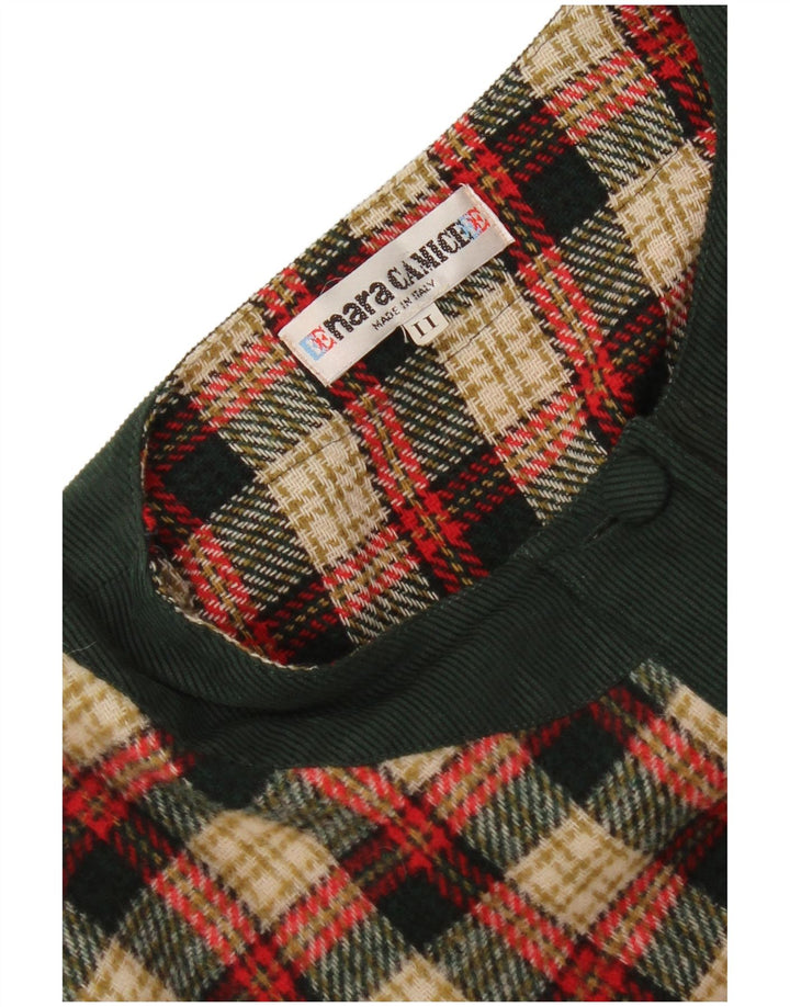 Enara Camice Dame 5 Buttons Crop Blazer Jacket UK 14 Medium Red Check