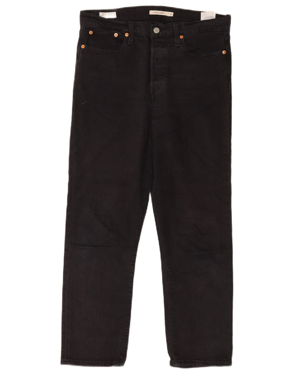 Levi's Dame Wedgie Straight Jeans W29 L28 Sort bomuld