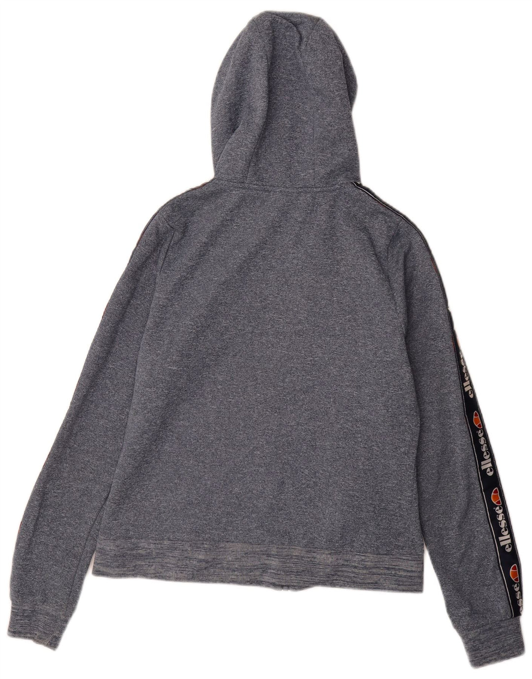 ELLESSE Womens Graphic Zip Hoodie Sweater UK 10 Small Navy Blue Polyester