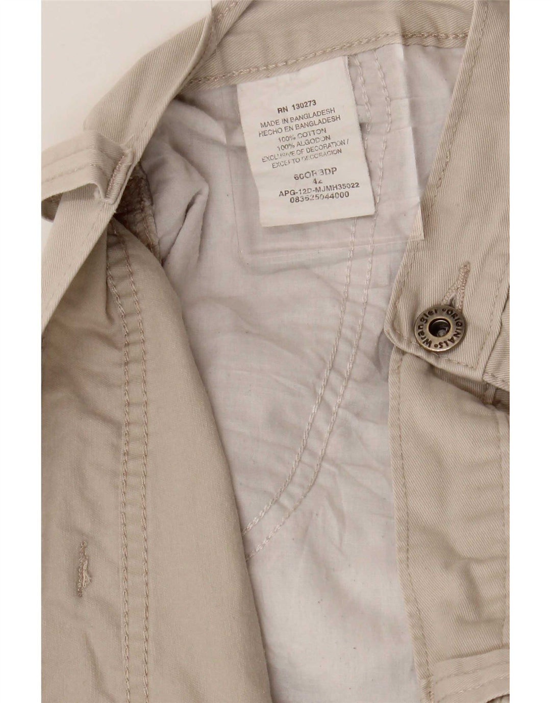Wrangler Herre Cargo Shorts W42 2XL Beige Bomuld