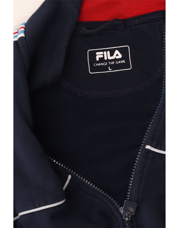 Fila Træningsdragt til mænd, topjakke, stor marineblå stribet