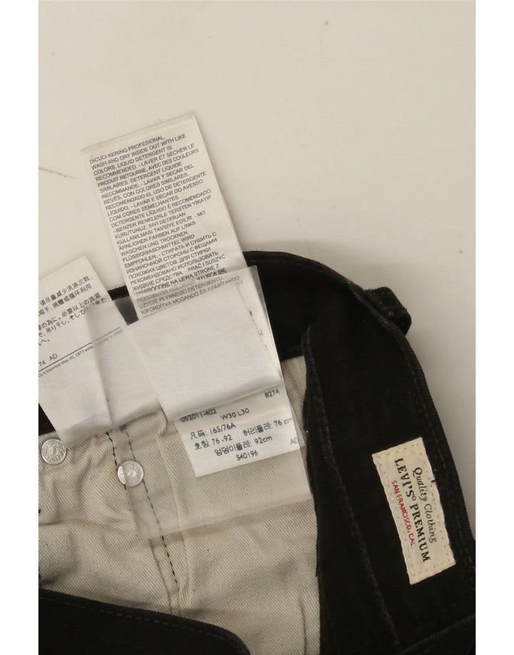 Levi's Herre 512 Slim Tapered Jeans W30 L30 Sort Bomuld