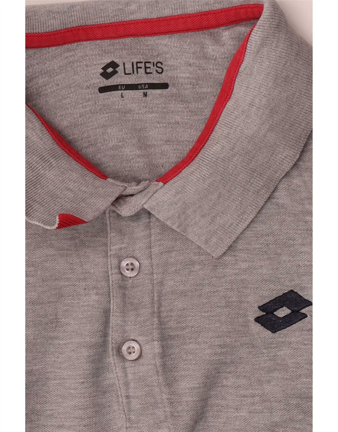 Lotto Herre Life's Polo Shirt Medium Grey Flecked
