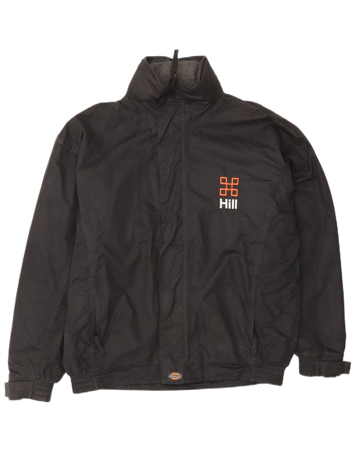 Dickies Herre Windbreaker Jacket UK 40 Large Black Polyester
