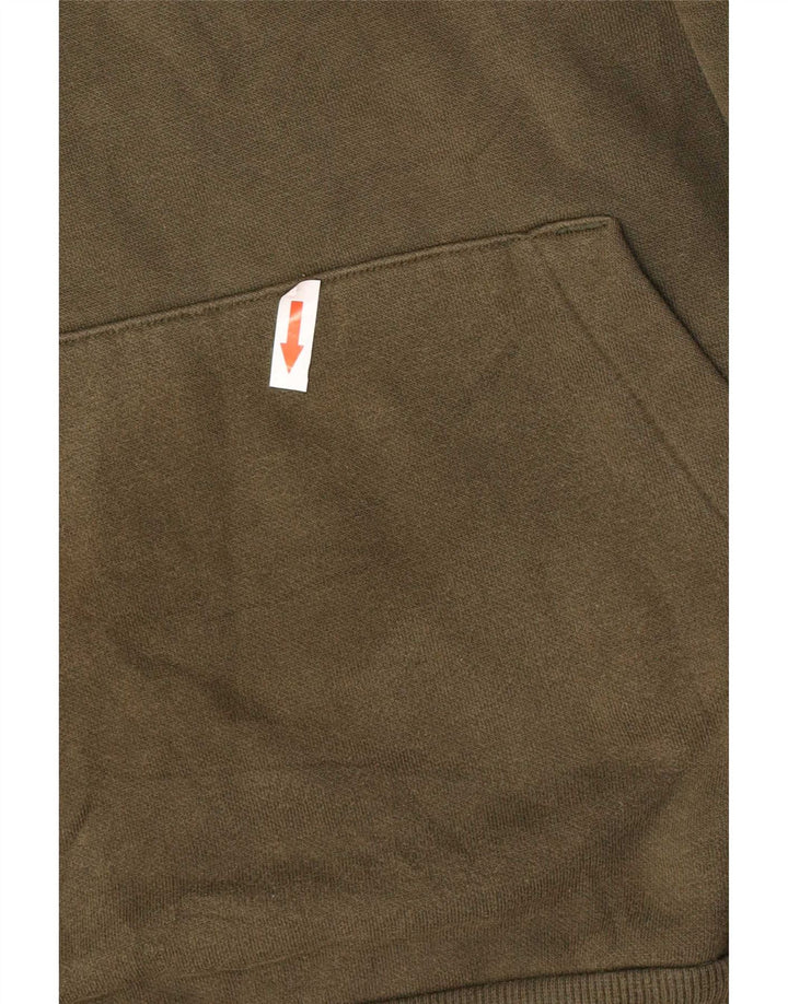 Puma Mens Graphic Hoodie Jumper Medium Khaki Cotton