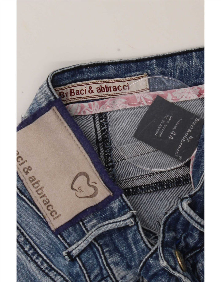 BACI & ABBRACCI Dame Slim Jeans IT 44 Medium W28 L28 Blå Bomuld