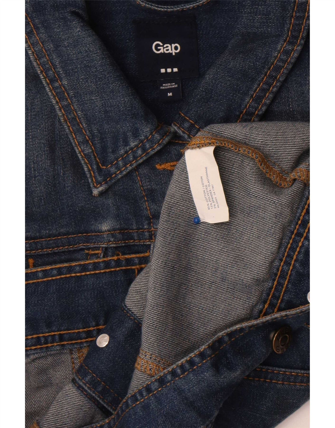 Gap Womens Crop denimjakke UK 14 Medium Blue Cotton