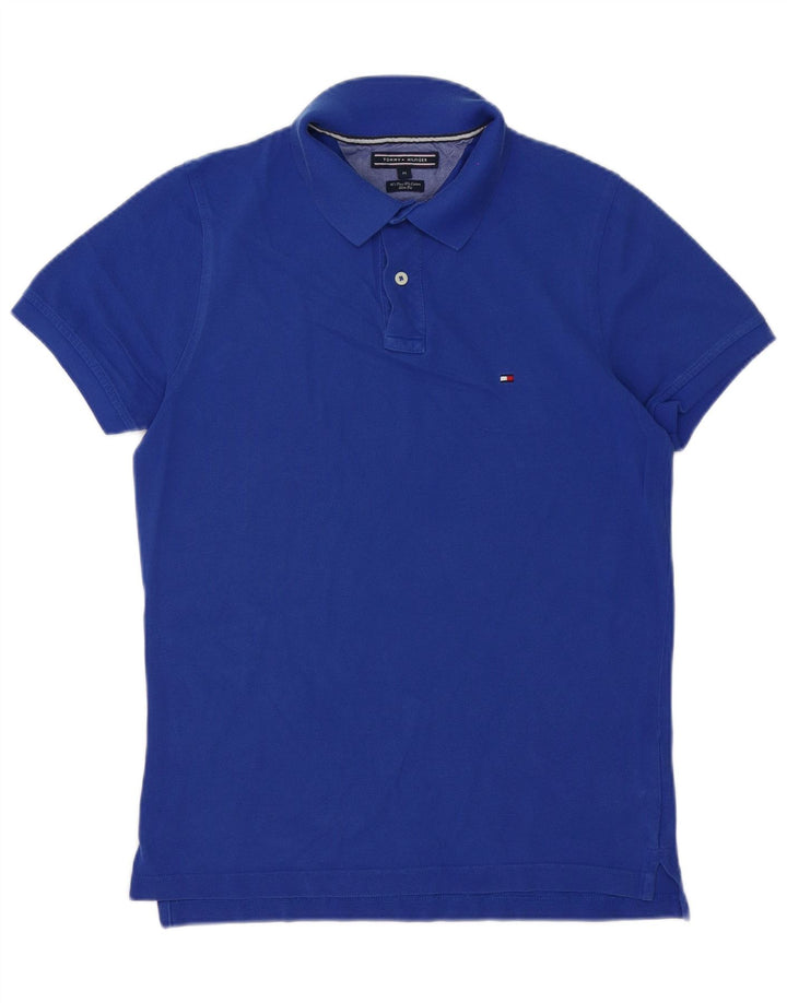 Tommy Hilfiger Herre Slim Fit Polo Shirt Medium Blue Bomuld
