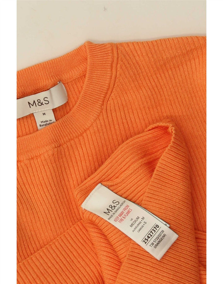 Marks & Spencer T-Shirt Top UK 12 Medium Orange Viscose