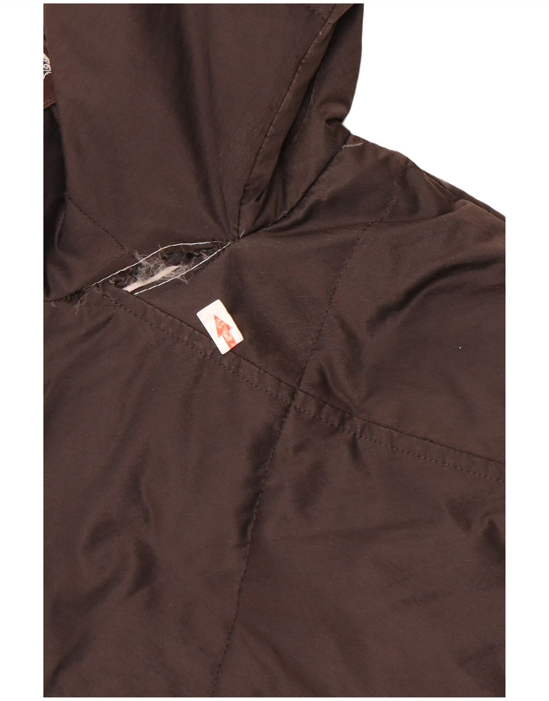 Refrigue Dame Hætte Oversized Polstret Jakke UK 6 XS Brun Polyester