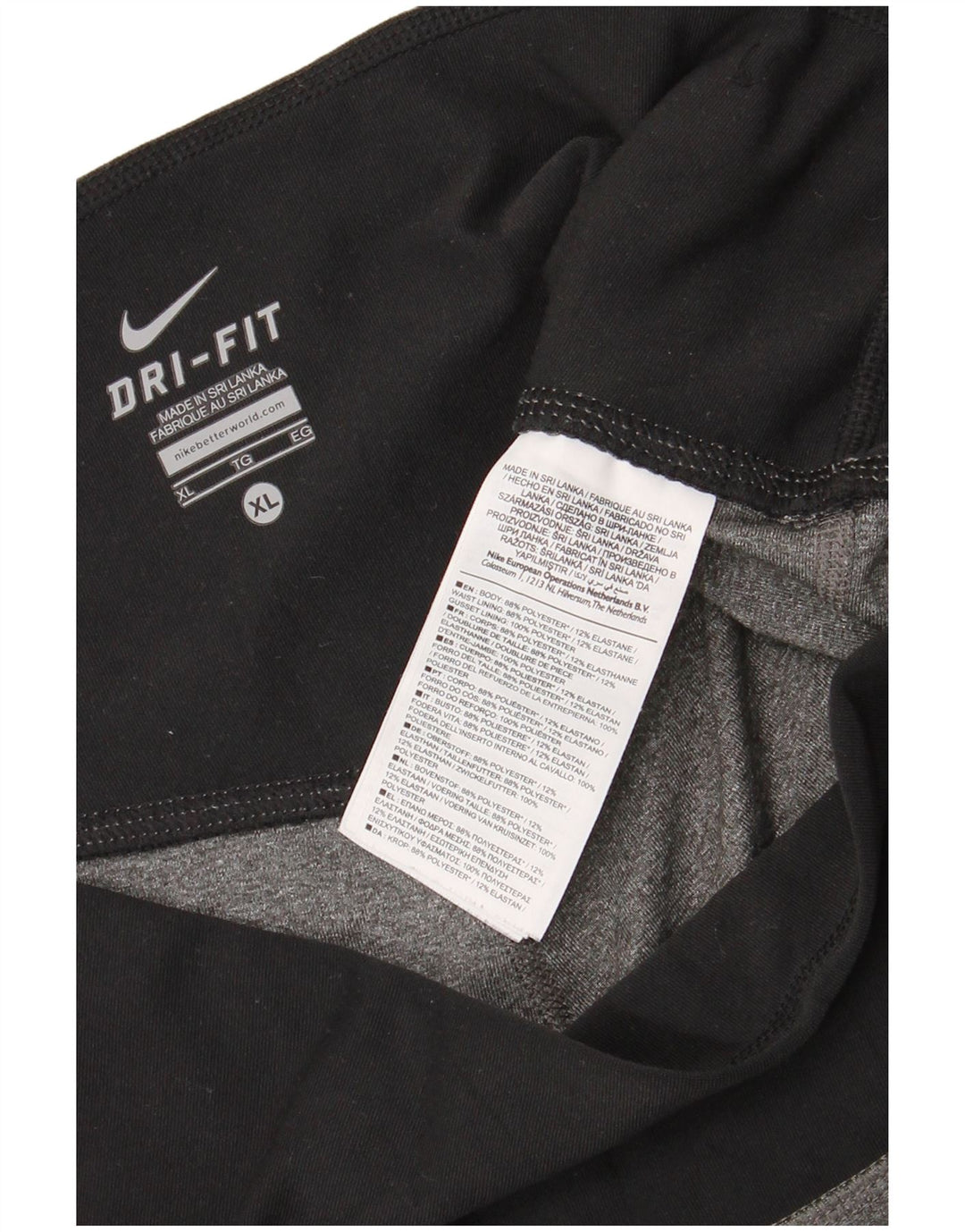 NIKE Dame Dri Fit Leggings UK 18 XL Grå Polyester