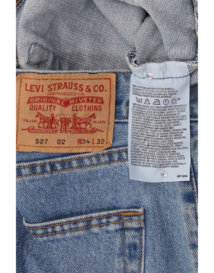 Levi's Herre 527 Bootcut Jeans W34 L32 Blå Bomuld