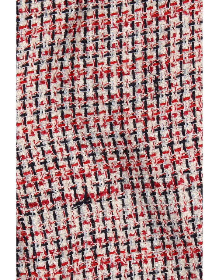 Marks & Spencer Dame 3-knaps blazerjakke UK 30 6XL rødternet polyester