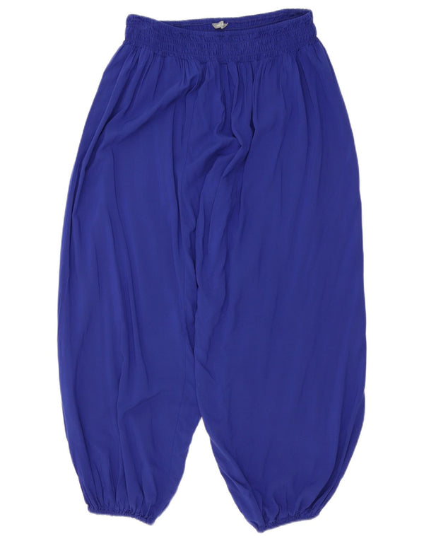 Marks & Spencer Womens Harem Trousers Large W32 L26 Blue Viscose