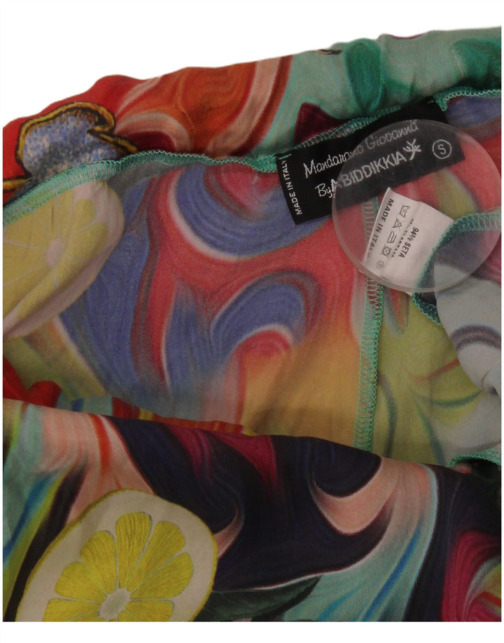 Vintage kvinders abstrakt mønster Flare bukser Small W26 L29 Multicolored