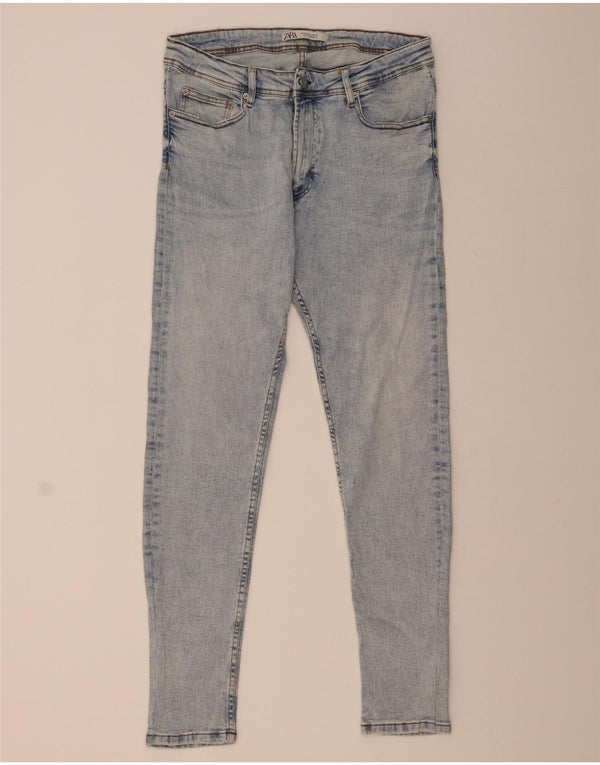 Zara Herre Skinny Jeans EU 46 XL W36 L32 Blå Bomuld