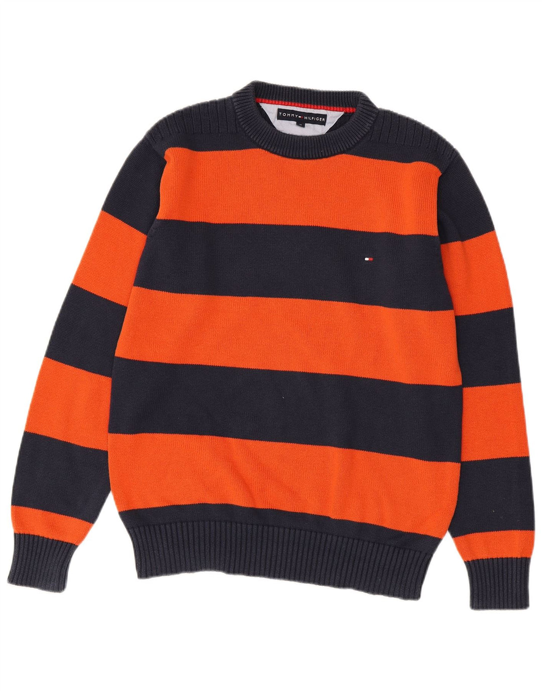 Tommy Hilfiger Herre Crew Neck sweater Medium Navy Blue Colourblock