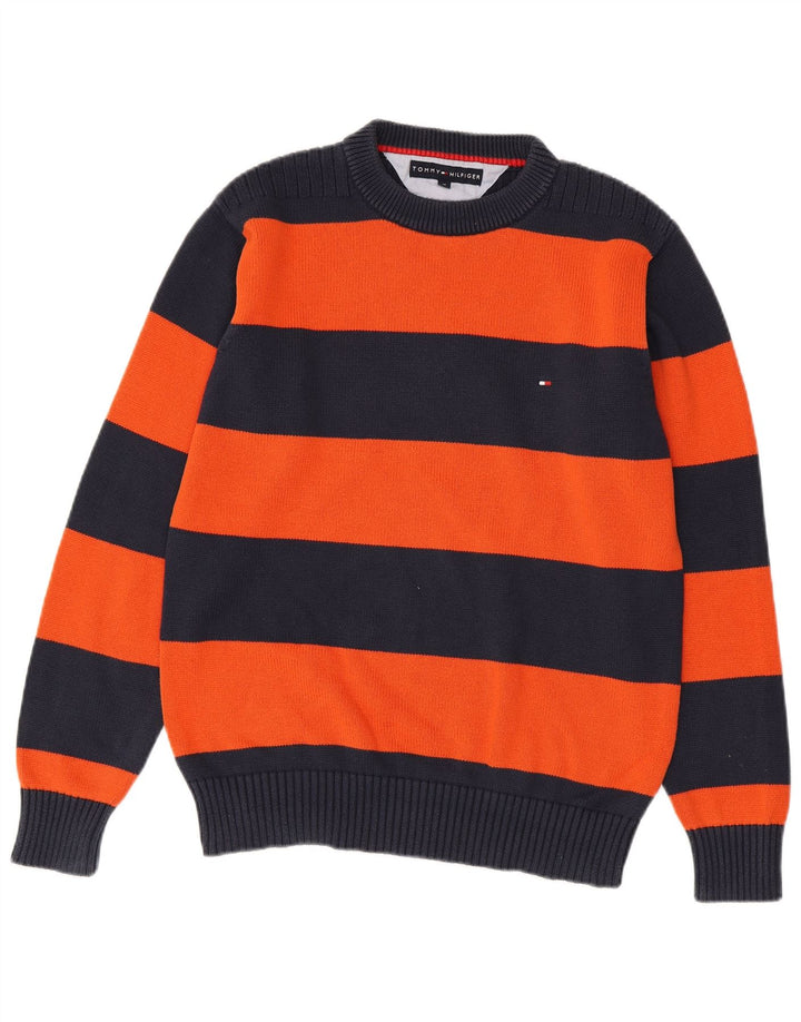 Tommy Hilfiger Herre Crew Neck sweater Medium Navy Blue Colourblock