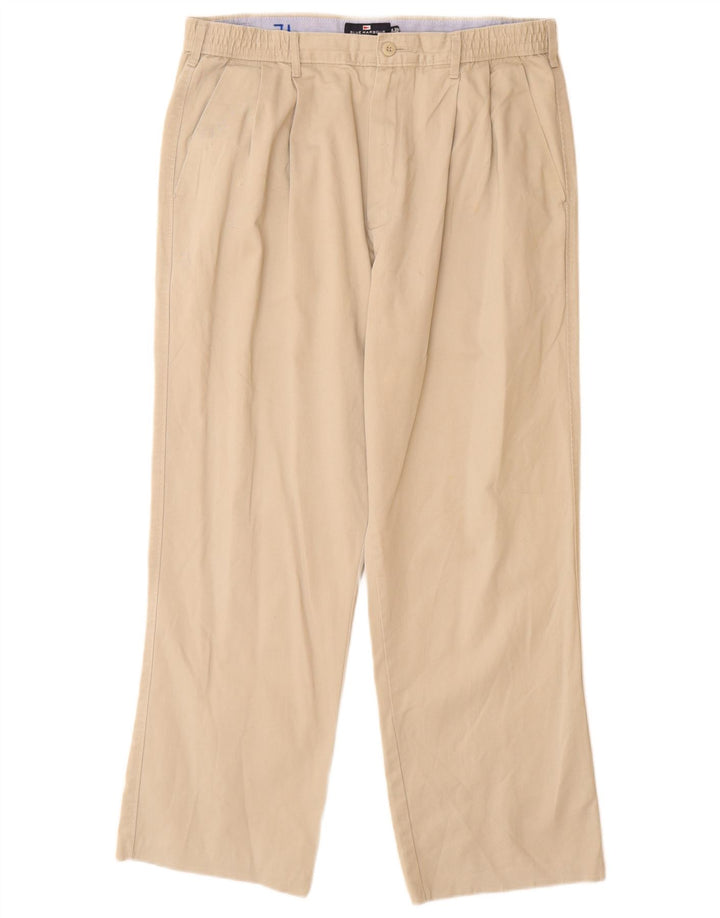 Marks & Spencer Herre Blue Harbor Pegged Chino Bukser W34 L29 Beige