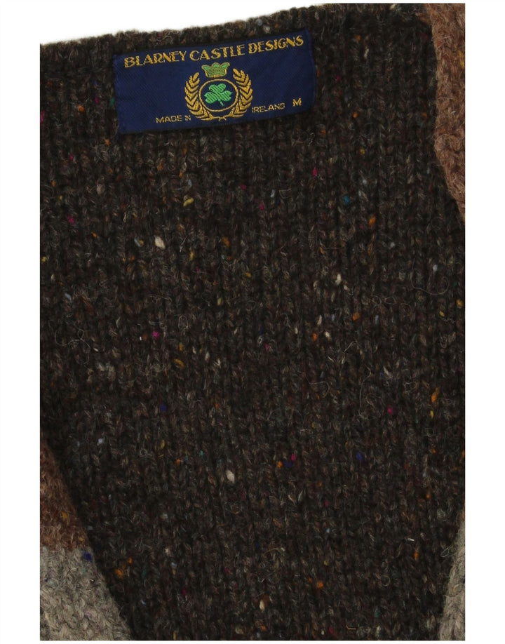 Blarney Castle Herre cardigan sweater Medium Grey Colourblock New Wool