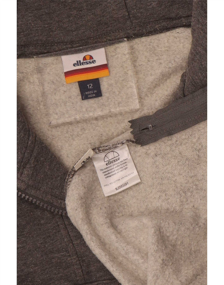 Ellesse Dame Oversized grafisk hættetrøje Jumper UK 12 Medium Grey Flecked