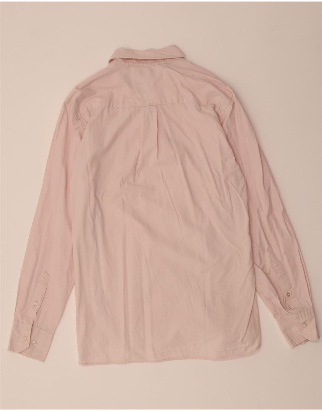 TOMMY HILFIGER Mens Custom Fit Shirt Medium Pink Cotton Vintage Tommy Hilfiger and Second-Hand Tommy Hilfiger from Messina Hembry 