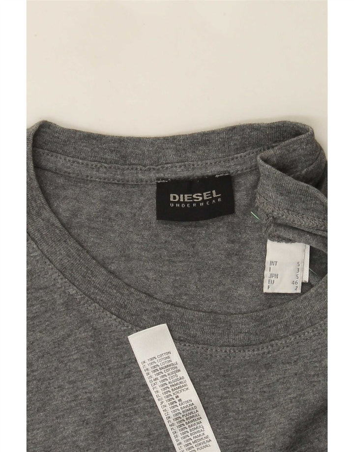 Diesel Herre T-Shirt Top Lille Grå Bomuld