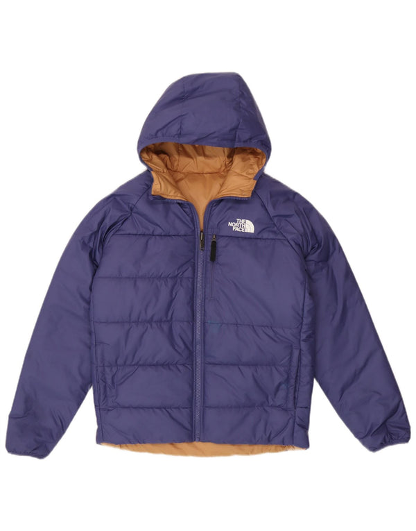 The North Face Boys Hætte Vendbar Polstret Jakke 14-15 år XL Blå