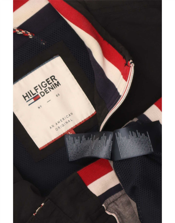 Tommy Hilfiger Herre Bomber Jacket UK 40 Stor Sort Nylon