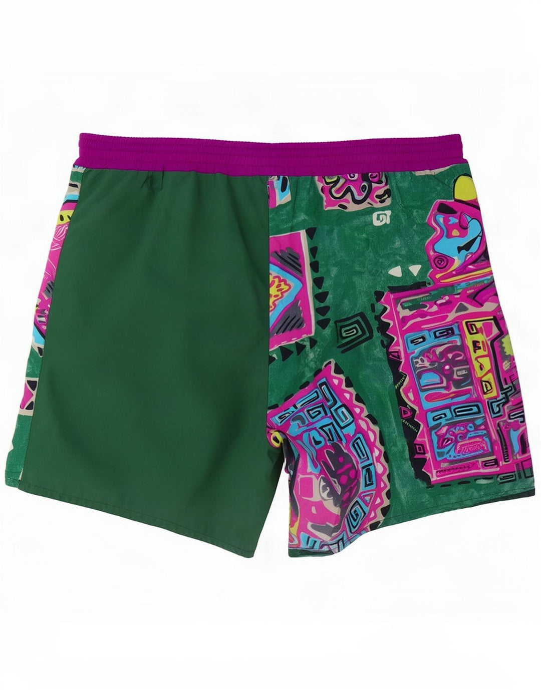 Campagnolo Badeshorts til mænd IT 52 Stor Grøn Patchwork Polyamid